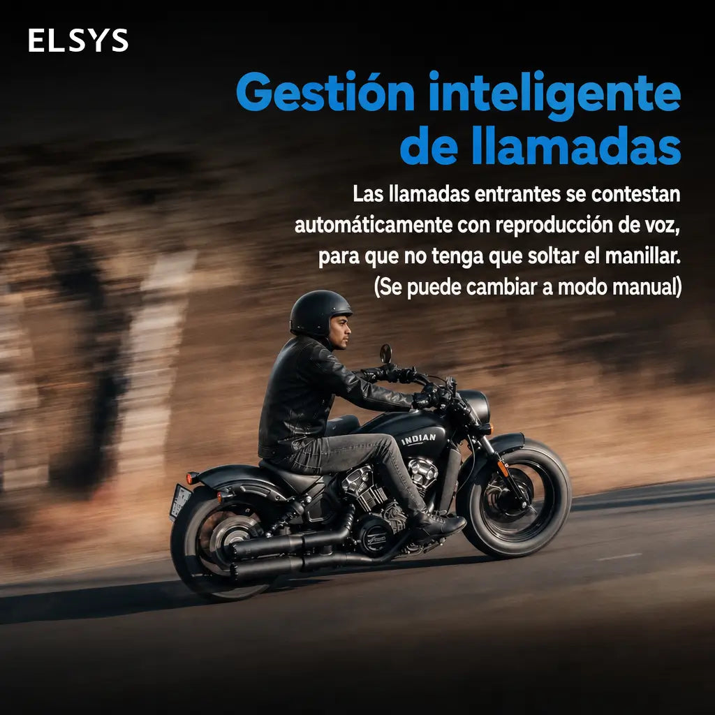 Audífono Bluetooth 5.4 manos libres para casco de moto con micrófono rígido, IP66 y batería 1000 mAh para rutas en solitario