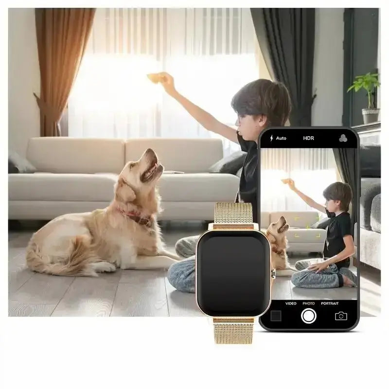 Reloj Inteligente Multifuncional, Reloj Digital de Moda con 2 Correas, Reloj Deportivo con Modos Multideporte y Llamadas para Mujer y Hombre