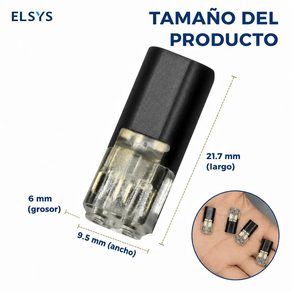 Conectores rápidos de 2 pines para tiras LED de bajo voltaje, con broche seguro para cableado DIY en auto y hogar