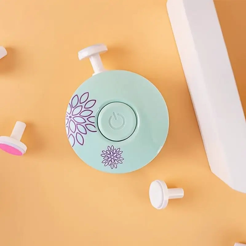Lima de Uñas Eléctrica, Cortador de Uñas para Bebés, Niños y Adultos, Kit de Pedicure Inalámbrico con Cabezales de Pulido