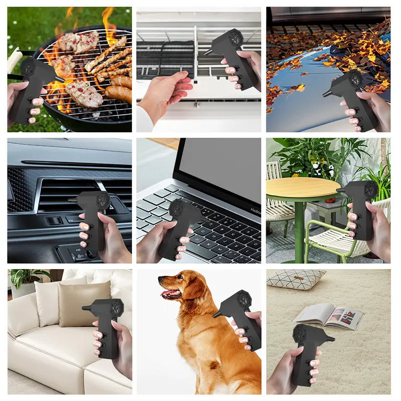 Soplador de Aire Eléctrico de 110,000 RPM, Minisoplador Recargable de 4 Velocidades con 5 Boquillas, Herramienta de Limpieza para Computadora, Teclado y Auto